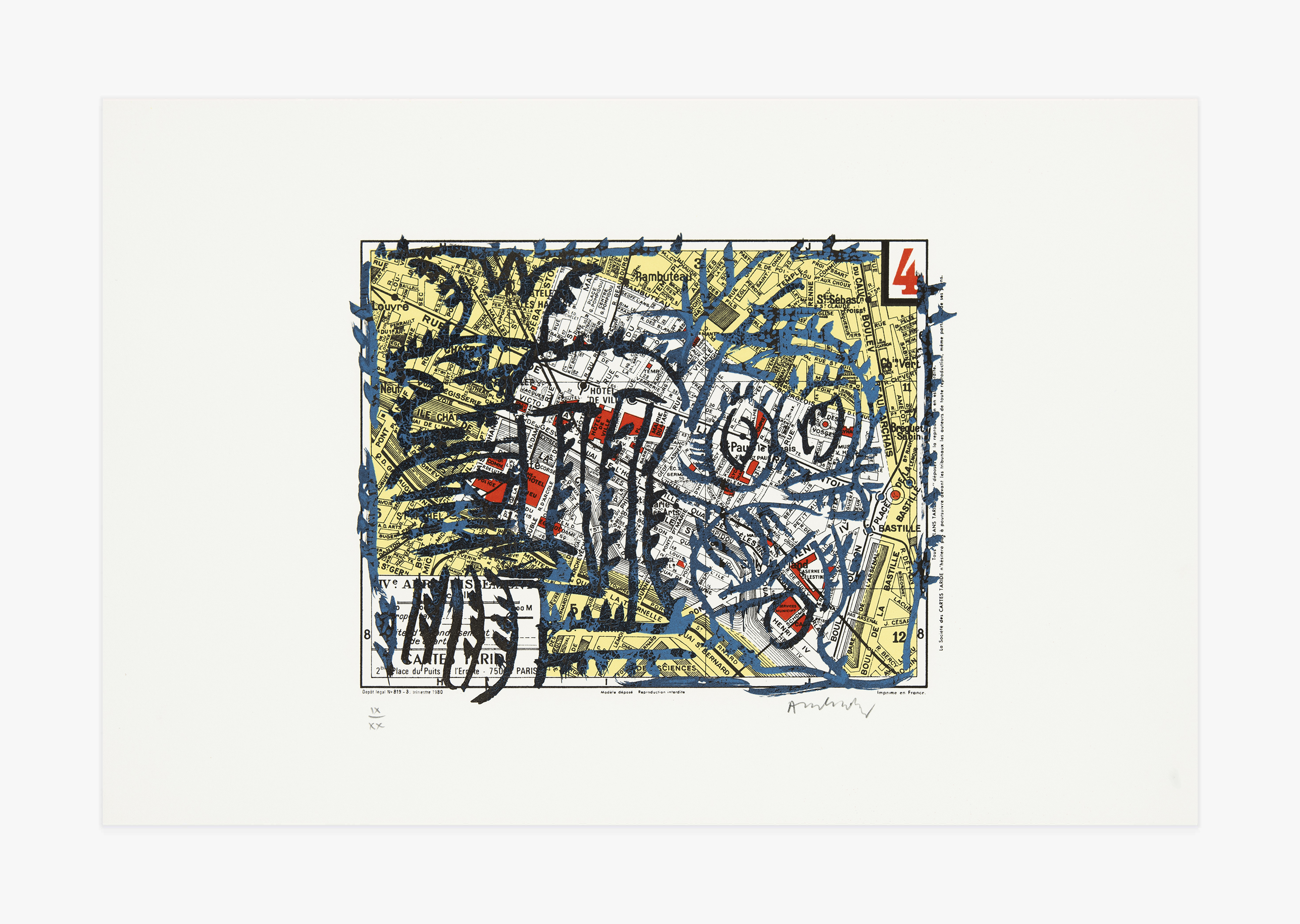 estampe Arrondissement N°4 Pierre Alechinsky