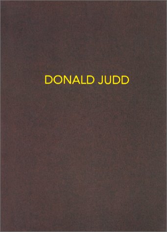 livre Donald Judd Donald Judd