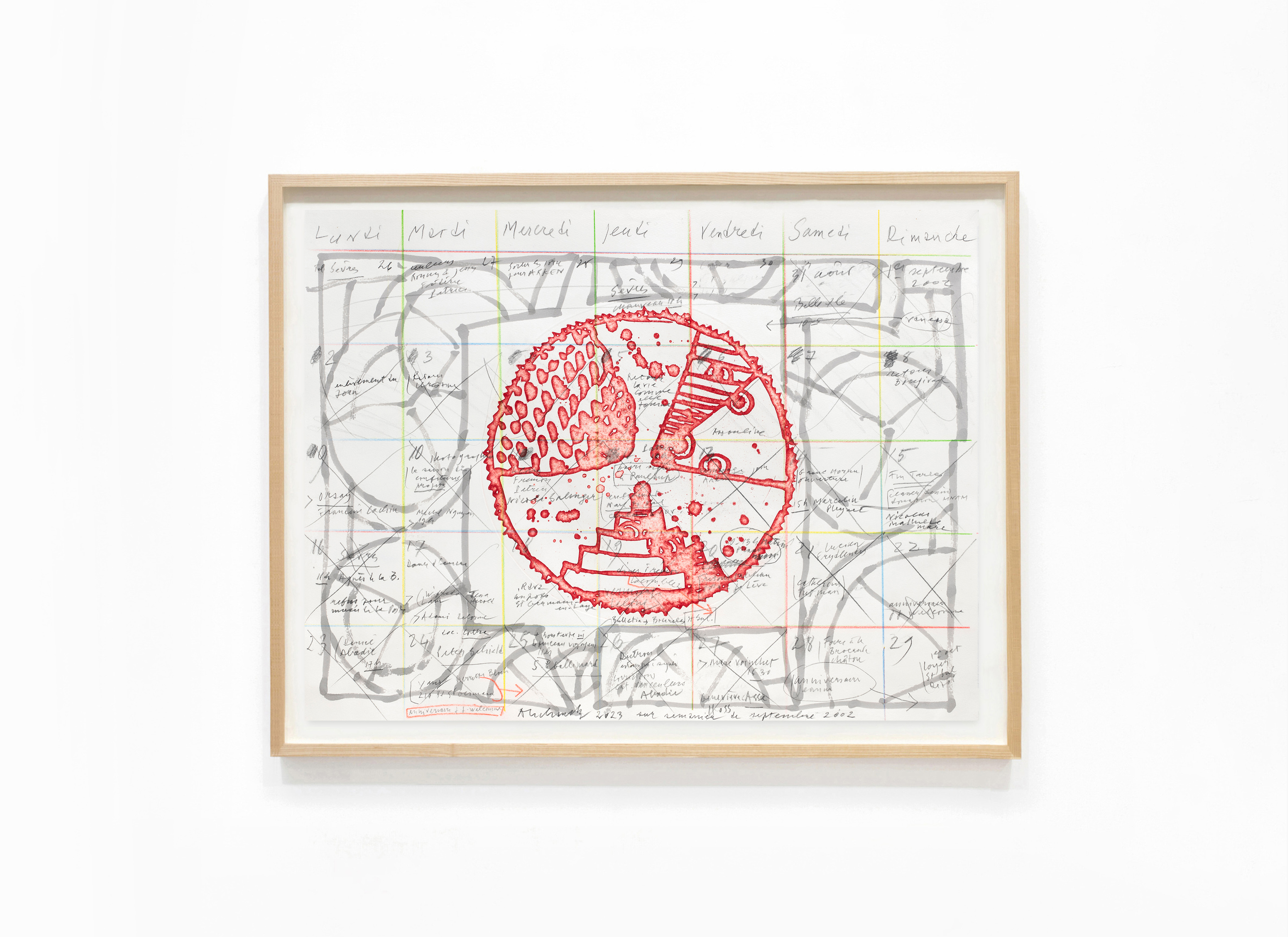 oeuvre Semainier 8 Pierre Alechinsky