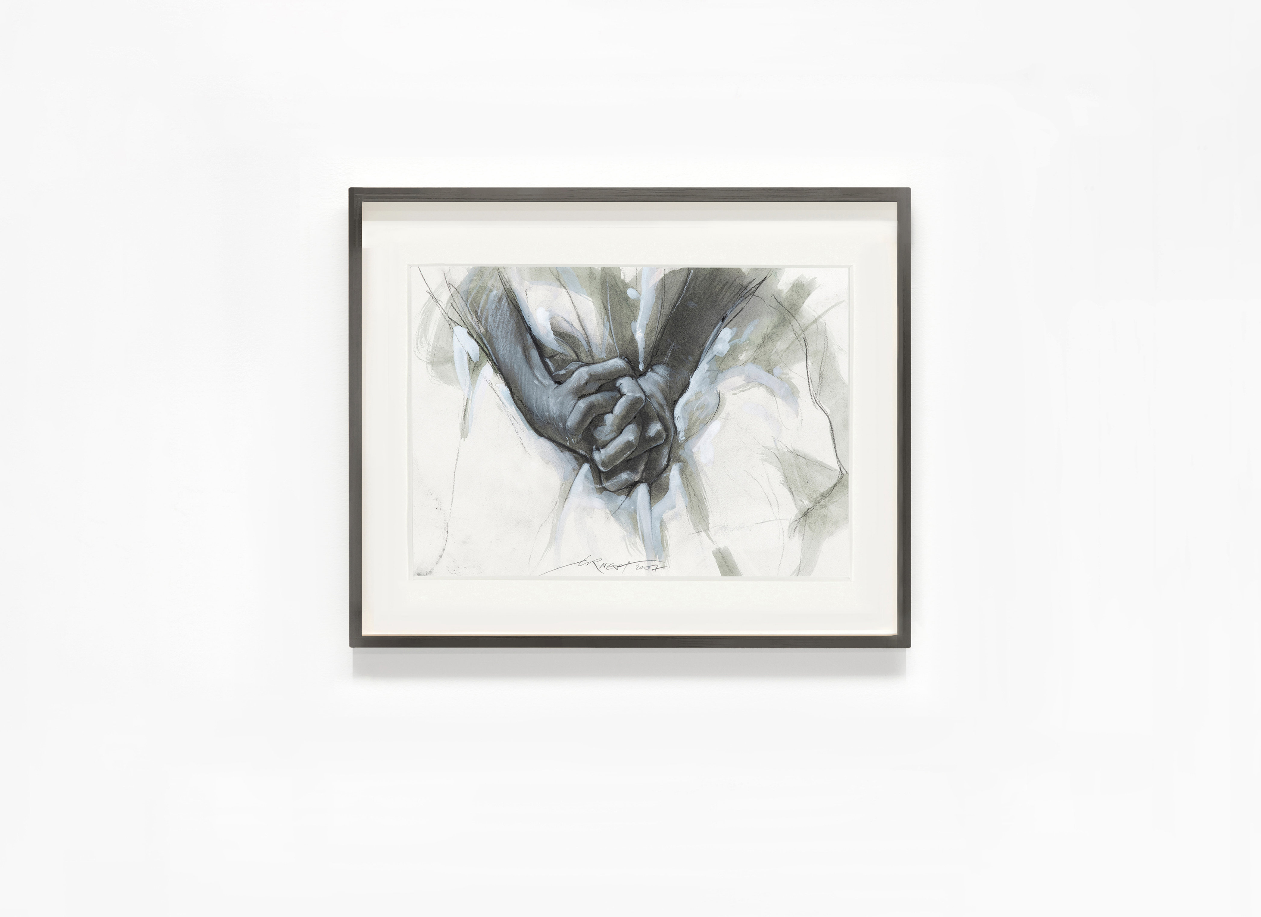 oeuvre Étude pour Marie de l'Incarnation (mains nouées) Ernest Pignon-Ernest