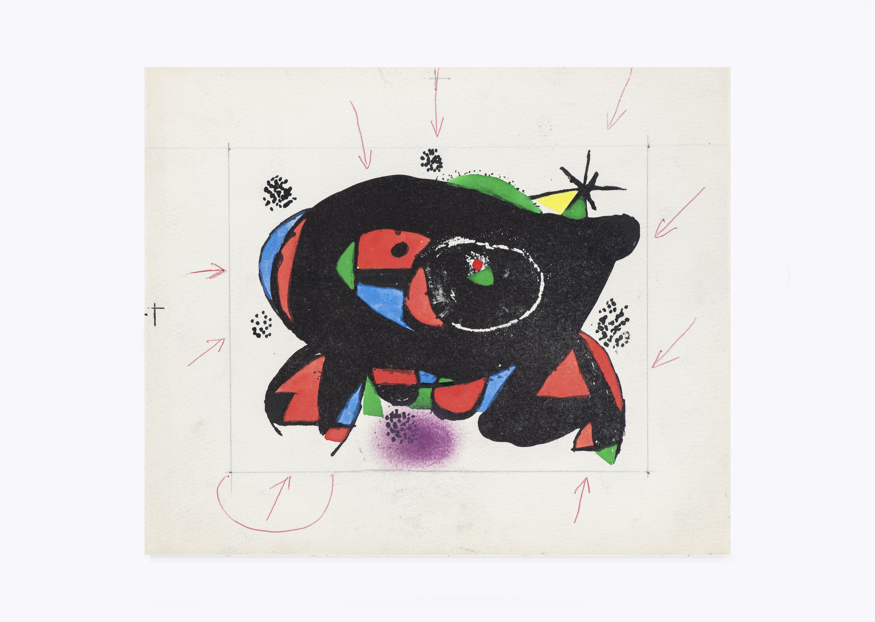 oeuvre Maquette pour la lithographie « La Rana » Joan Miró