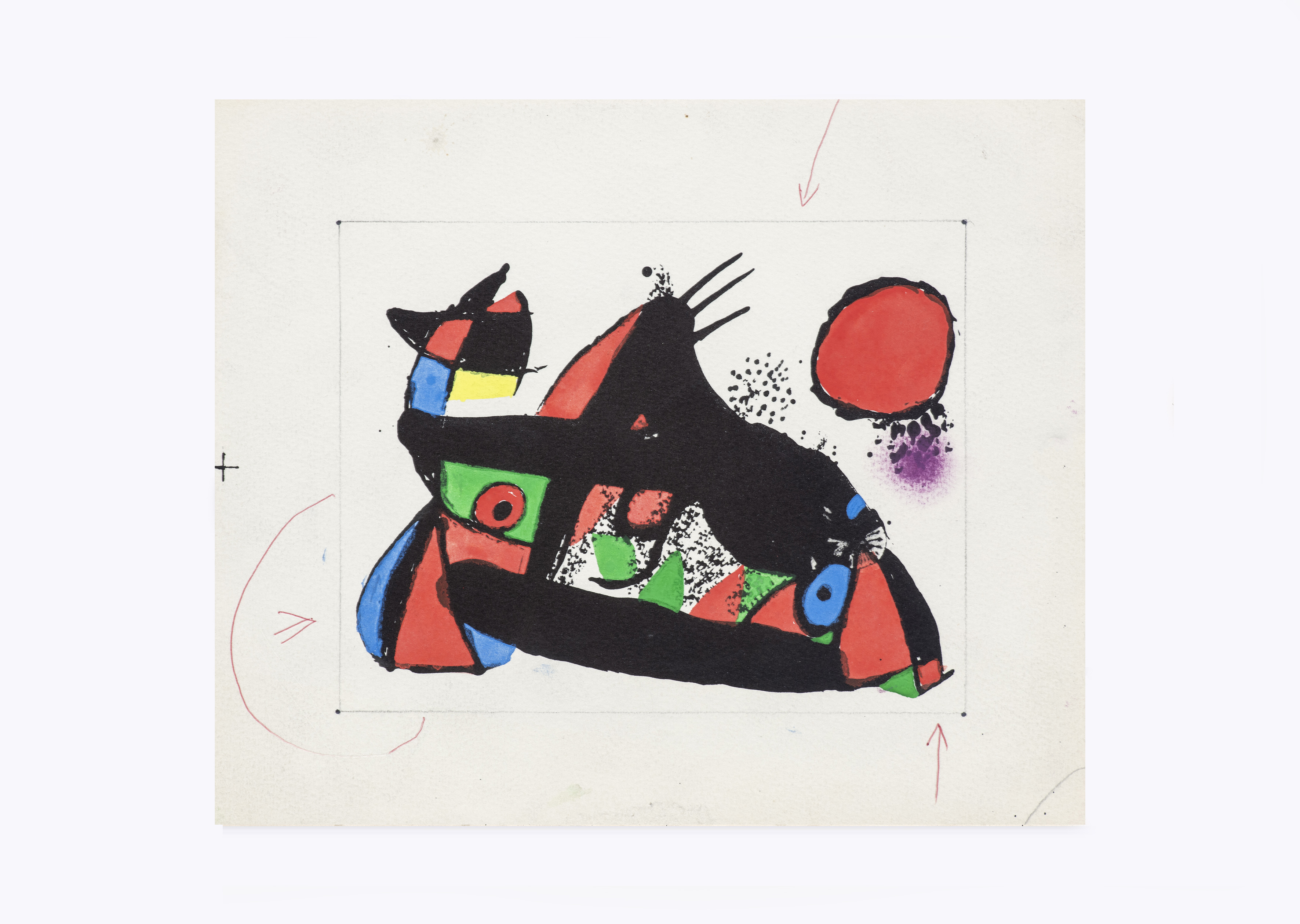 oeuvre Maquette pour la lithographie « Le Petit escrogriffe » Joan Miró