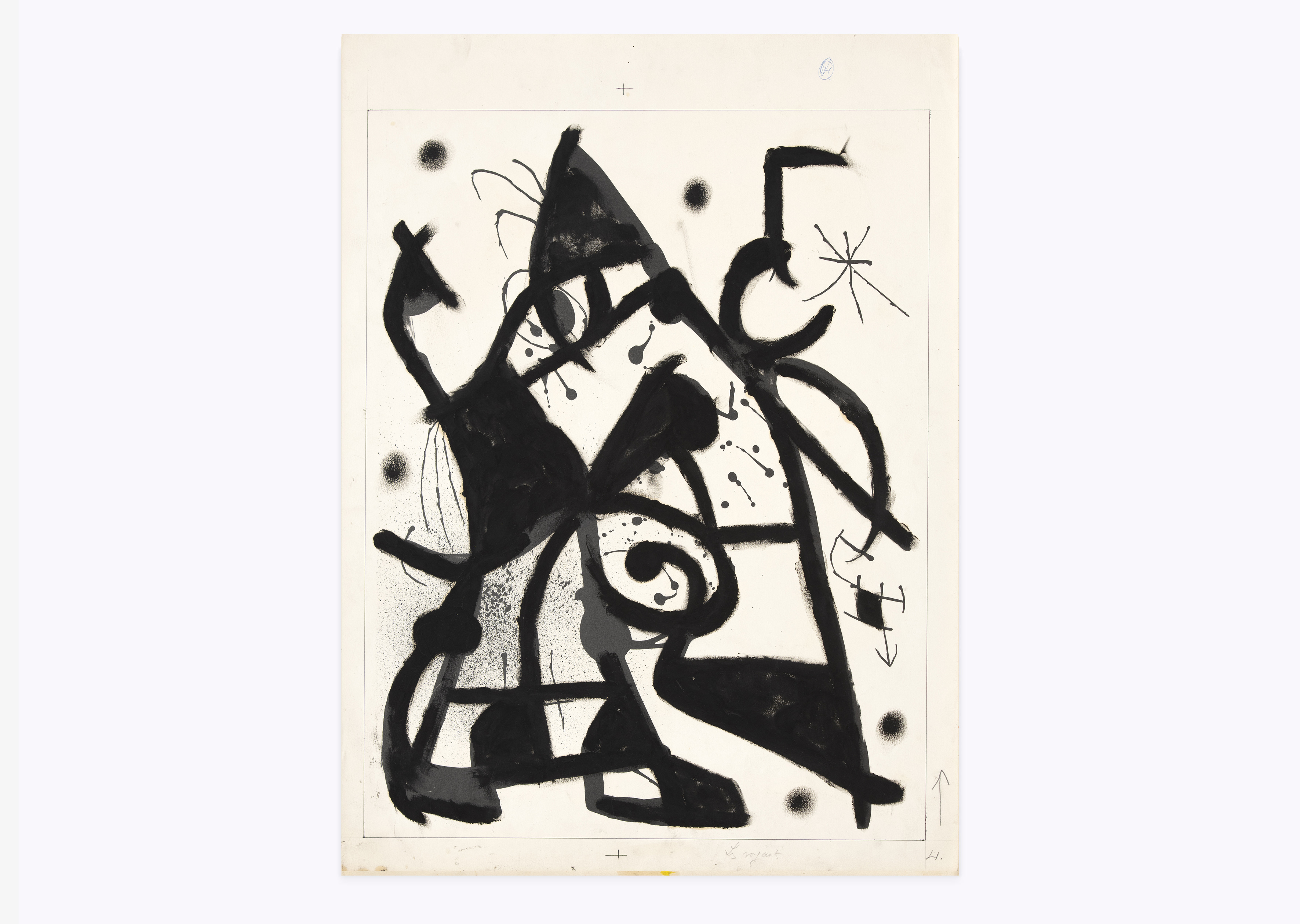 oeuvre Projet de lithographie pour la série « Les Voyants »  Joan Miró