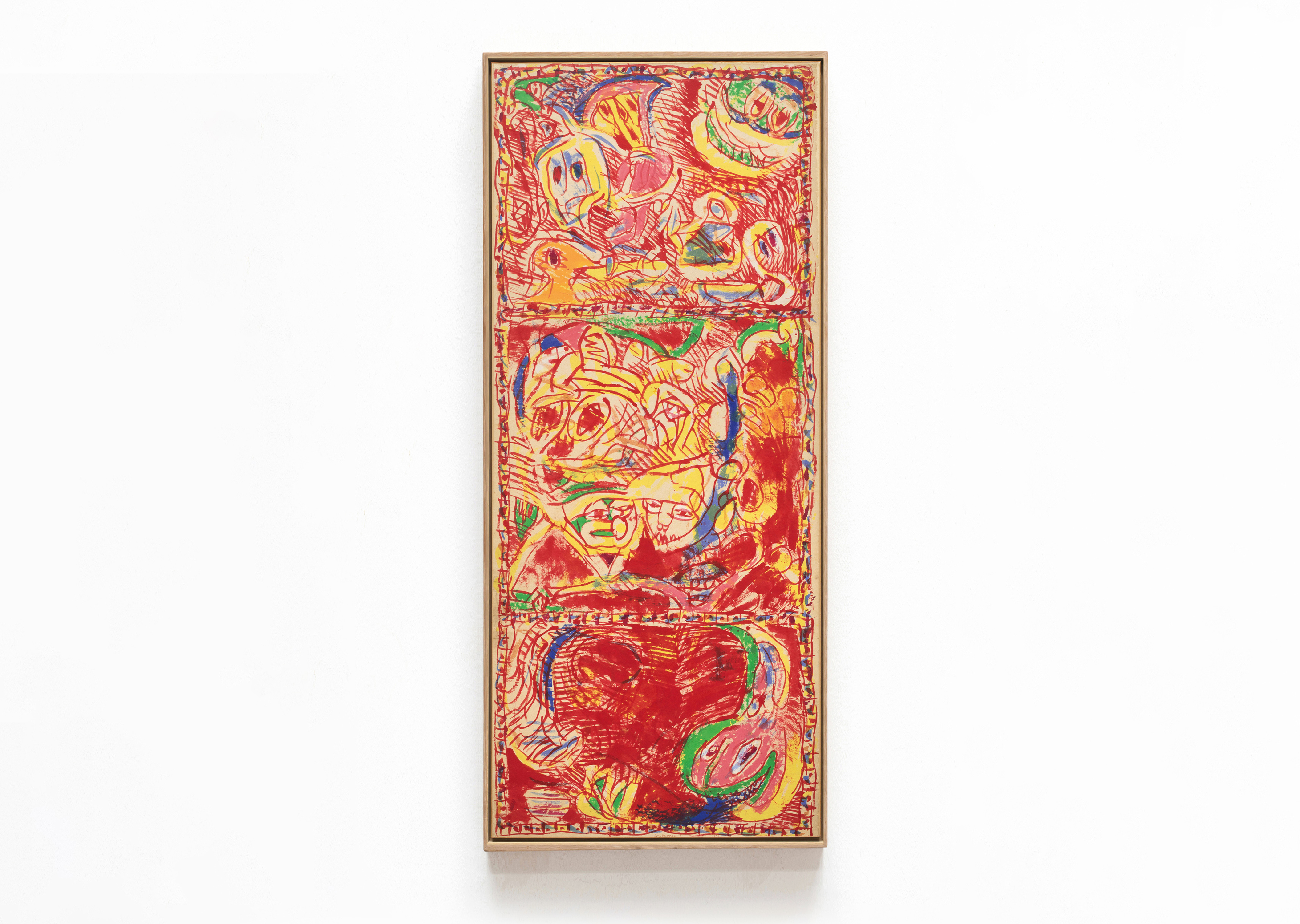 oeuvre Porté au rouge Pierre Alechinsky